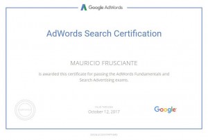 Google Adwords Search Certification-Mauricio Frusciante-Miami-Aventura-2017