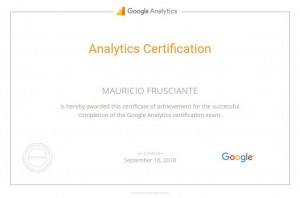 Google Analytics Certification-Mauricio Frusciante-Miami-Aventura-2017