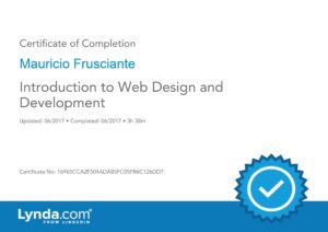 Introduction to Web Design and Development Certificate-Mauricio Frusciante-Miami-FL