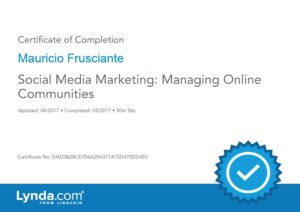 Social Media Marketing Certificate-Mauricio Frusciante-Miami-Aventura-Fort Lauderdale