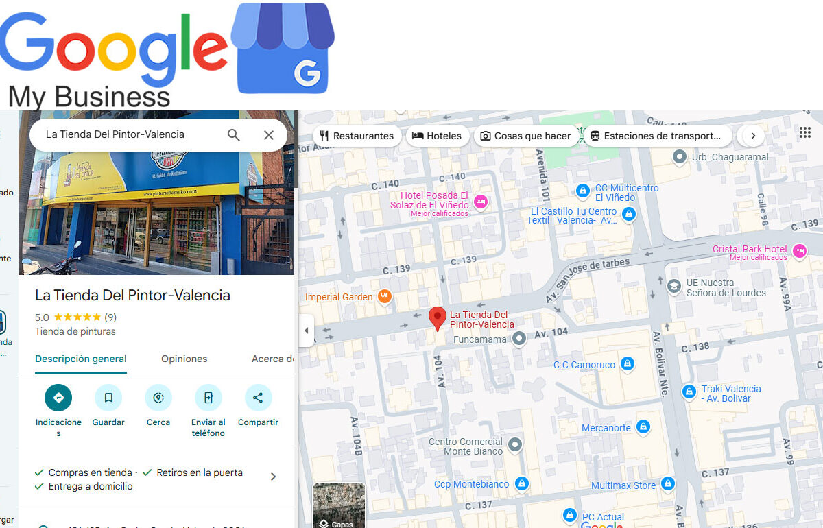 Local SEO-Profile Google My Musiness-LaTiendaDelPintor-Valencia-Venezuela